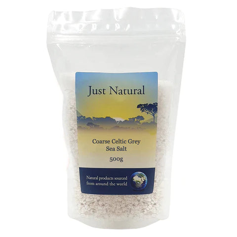 Just Natural Speciality Coarse Celtic Grey Sea Salt (Sel de Guerande) Unrefined 500g