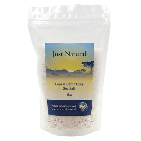 Just Natural Speciality Coarse Celtic Grey Sea Salt (Sel de Guerande) Unrefined 1kg