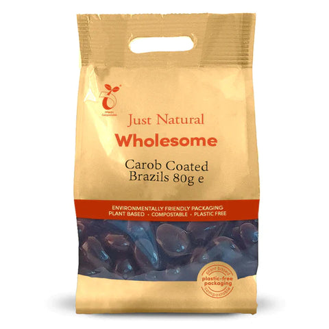 Just Natural Wholesome Carob Coated Brazil Nuts 80g
