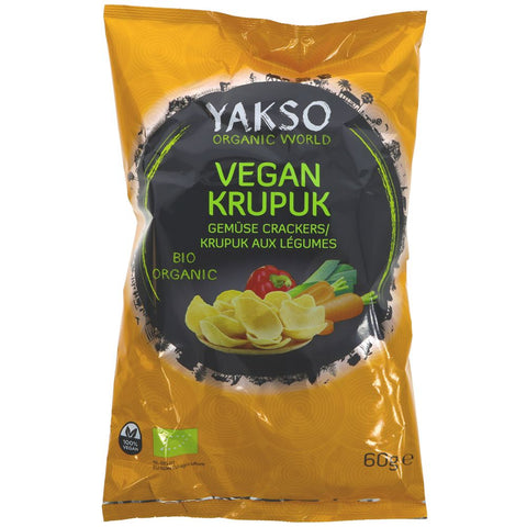 Yakso Krupuk Crackers Organic 60g (Pack of 6)