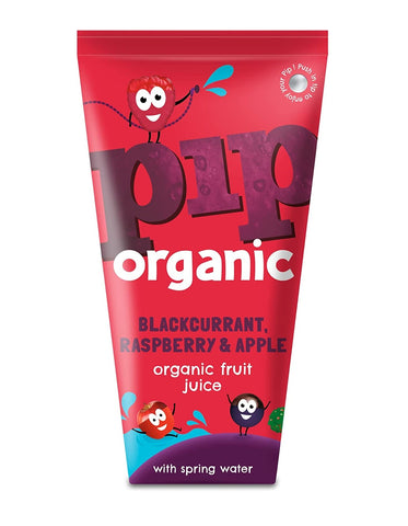 Pip Organic Blackcurrant Raspberry & Apple 4 X 180ml (Pack of 6)