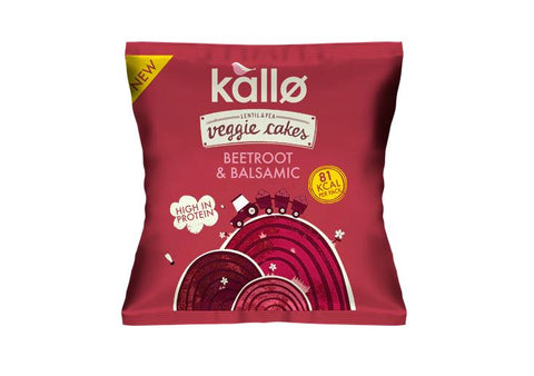 Kallo Beetroot & Balsamic Veggie Cakes Snack Packs 22g (Pack of 12)