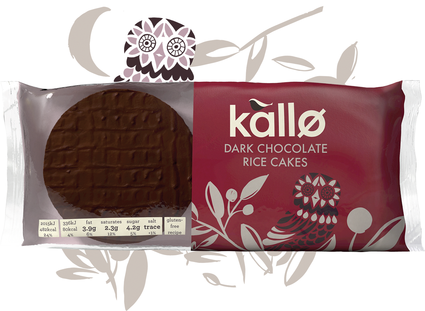 Kallo Dark Chocolate Topped Rice Cakes 33g (Pack of 30)