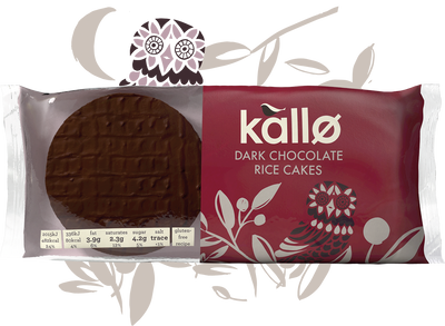 Kallo Dark Chocolate Topped Rice Cakes 33g (Pack of 30)