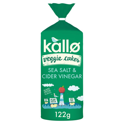 Kallo Salt and Vinegar Veggie Cakes 122g (Pack of 6)