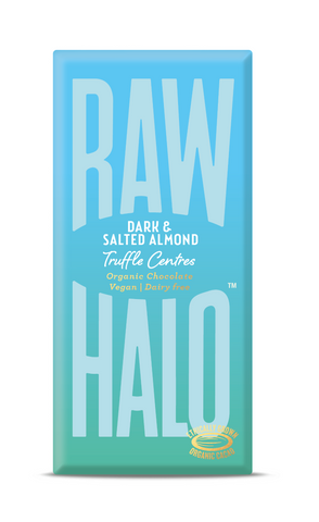 Raw Halo Almond Truffle Bar Organic 90g (Pack of 8)