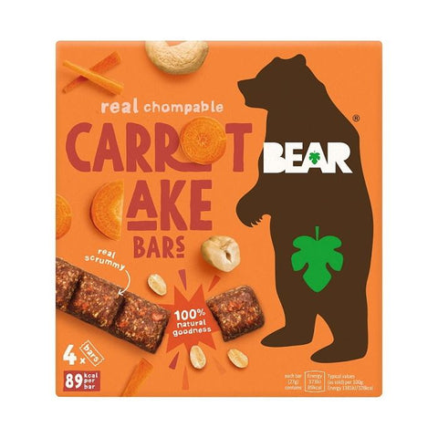 Bear Carrot Cake Bars - Multipack 4 X 27g (Pack of 12)