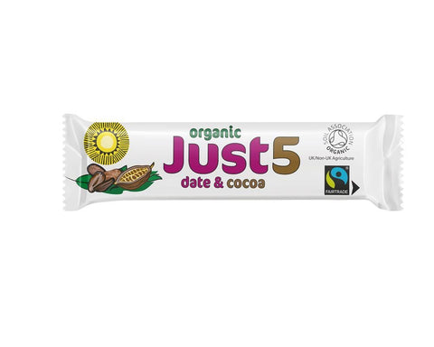 Tropical Wholefoods Organic F/T Date & Cocoa 40g (Pack of 18)