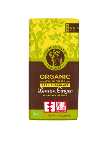 Equal Exchange Dark Lemon Ginger Pepper Organic 100g (Pack of 12)