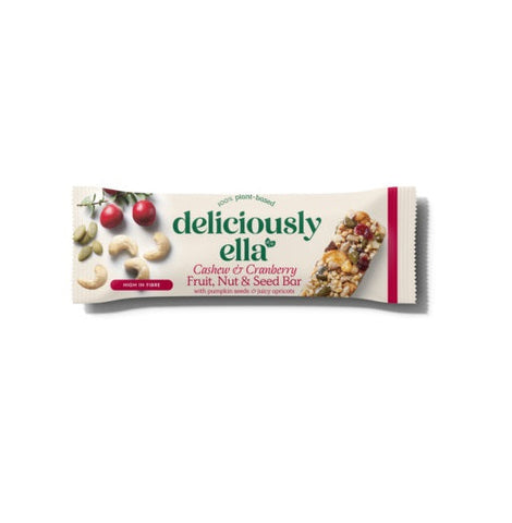Deliciously Ella Cashew Cranberry Fruit Nut Bar 40g (Pack of 12)