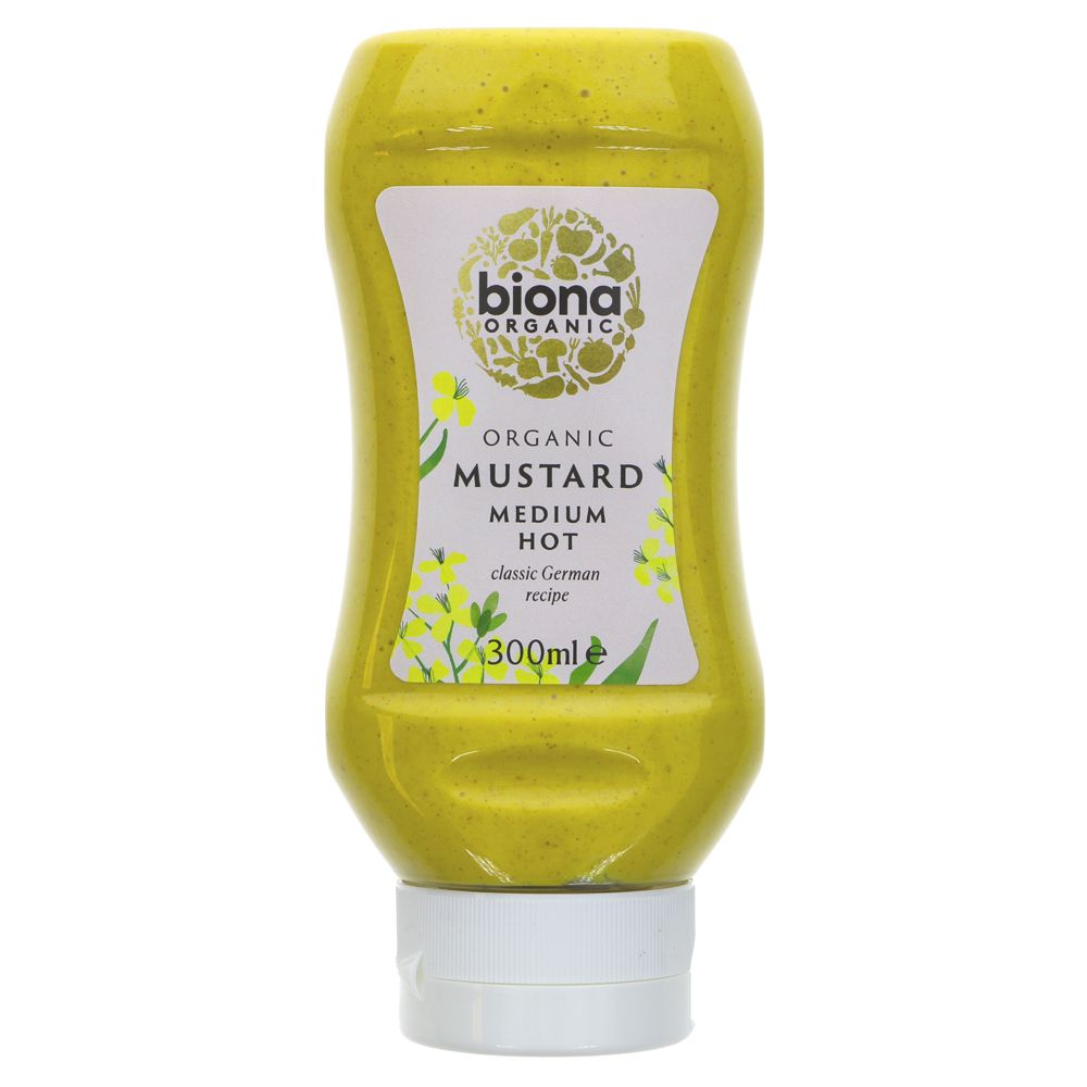 Biona Mustard Medium Hot Organic 300ML (Pack of 6)