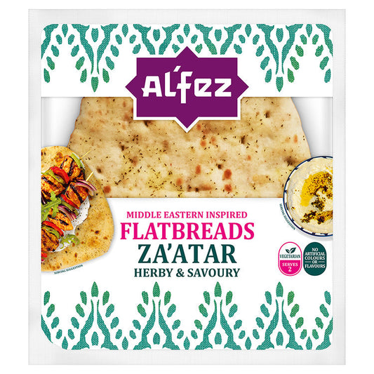 Al'fez Za'atar Flatbreads 130g (Pack of 8)