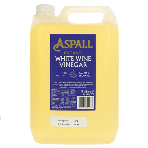 Aspall White Wine Vinegar - Organic 5L
