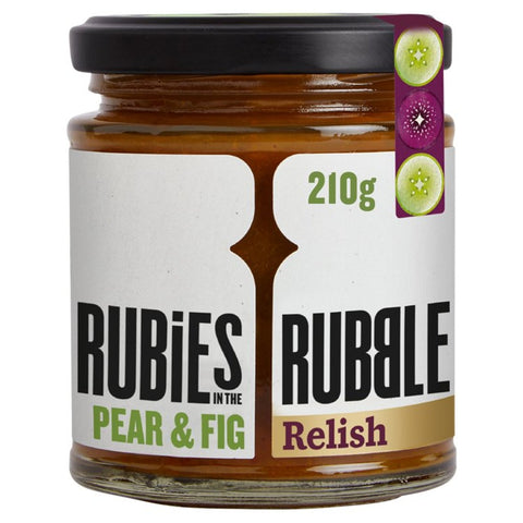 Rubies In The Rubble Pear Fig & Port Chutney 210g (Pack of 6)