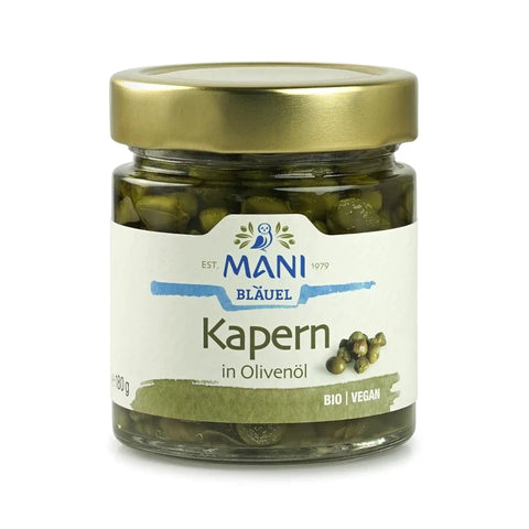 Mani B Capers In Olive Oil Organic 180g (Pack of 6)