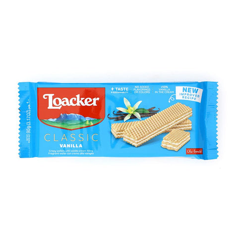 Biscuits Loacker Vanilla Wafer 90g (Pack of 28)