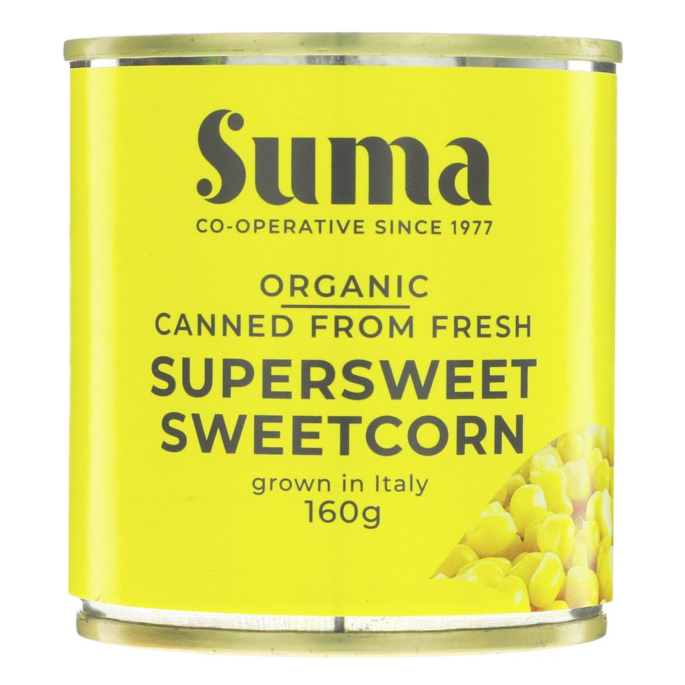 Suma Organic Supersweet Sweetcorn 160g (Pack of 12)
