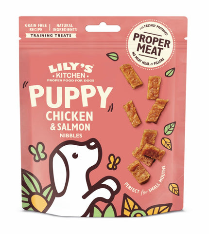Lily's Kitchen Chicken & Salmon Puppy Nibbles 70g (Pack of 8)