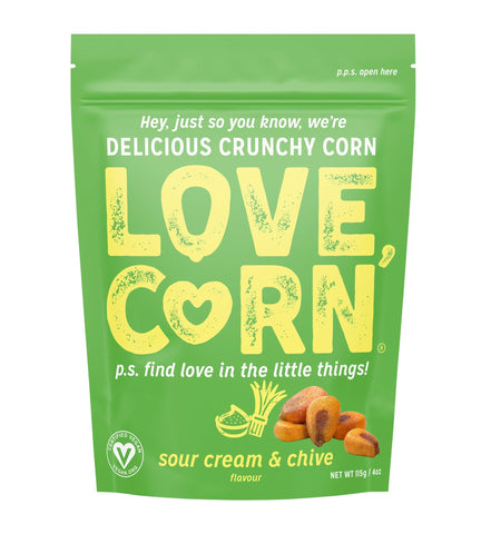 Love Corn Sour Cream & Chive 115g (Pack of 6)