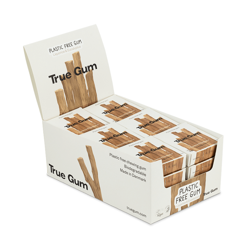 True Gum Liquorice & Eucalyptus Chewing Gum 21g (Pack of 24)