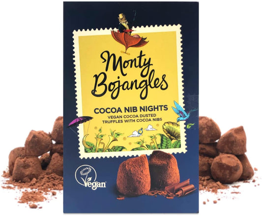 Monty Bojangles Cocoa Nib Nights Vegan Truffles Gift / Share Box 180g