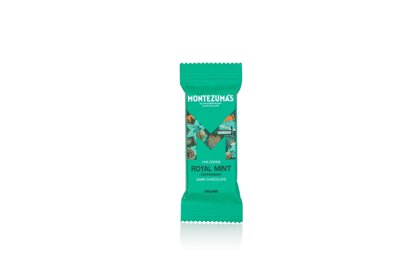 Montezuma's Chocolates Royal Mint 74% Organic Mint 25g (Pack of 26)