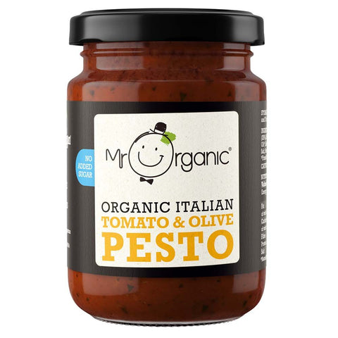 Mr Organic Tomato & Olive Pesto 130g (Pack of 6)