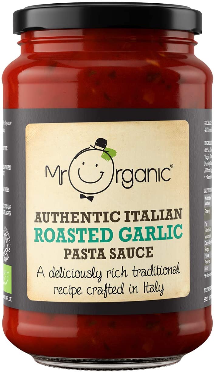Mr Organic Authentic Italian Roasted Garlic Pasta Sauce 350 g (Pack of 6)