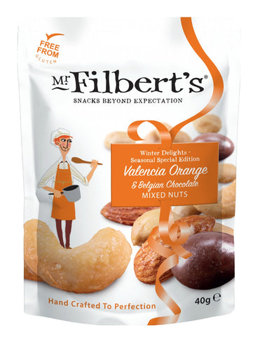 Mr Filbert Valencia Orange & Belgian Chocolate 40g (Pack of 20)