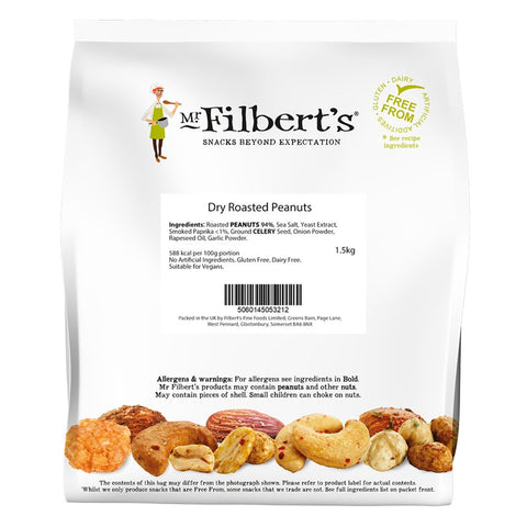 Mr Filberts Dry Roasted Peanuts 1500g