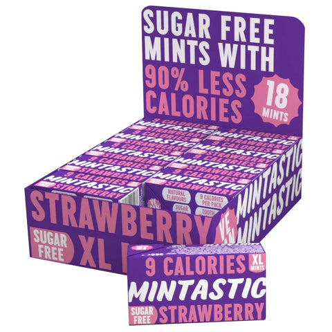 Mintastic Strawberry Erythritol Mints 36g (Pack of 20)