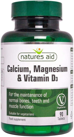 Natures Aid Calcium Magnesium and Vitamin D3 Food Supplement 90 Capsules