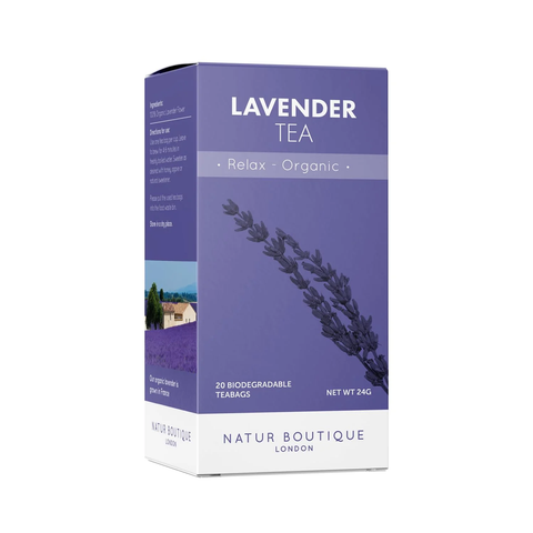 Natur Boutique Organic Lavender Tea 20 Bags (Pack of 6)