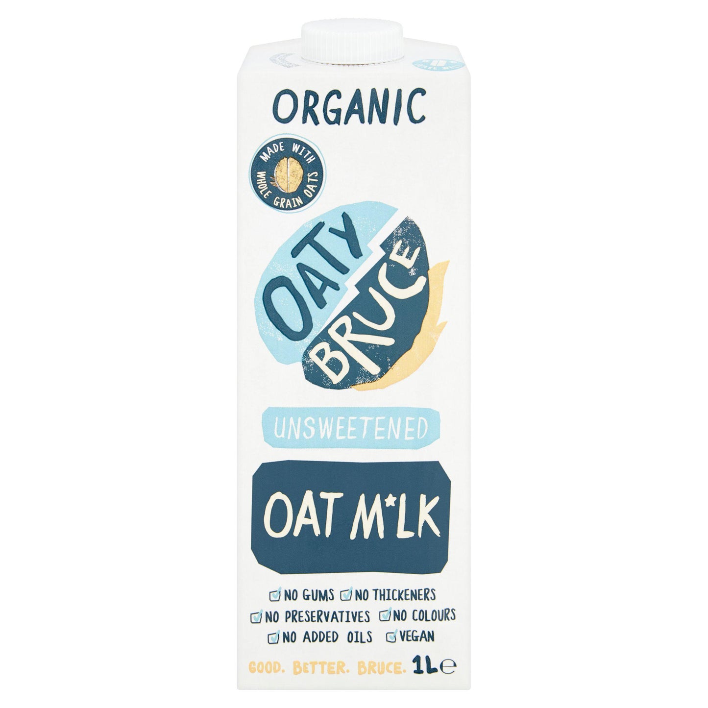 Bruce Oaty Bruce Organic Unsweetened Oat M*lk 1L (Pack of 6)