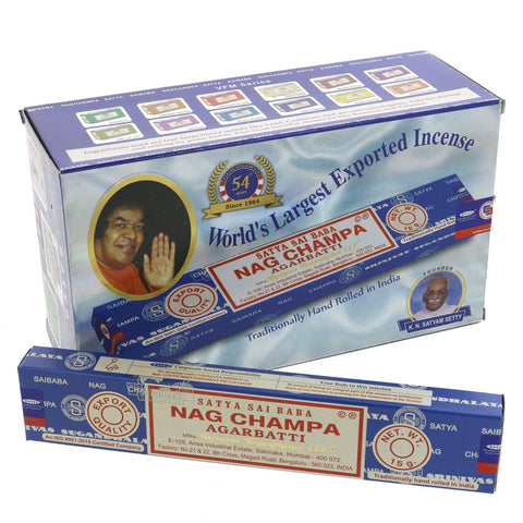 Siesta Crafts Satya Sai Nag Champa Incense 15g (Pack of 12)