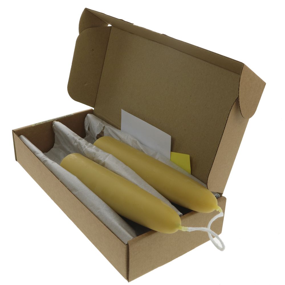 Moorlands Candles Giant Stubby Beeswax Candles 1 Single (Pack of 2)