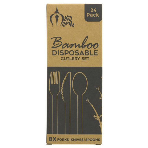 Mad Monk Bamboo Cutlery Set 1 (Pack of 4)