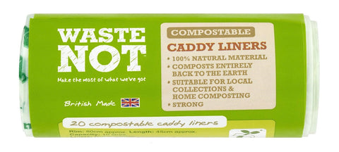 Waste Not Compostable Caddy Liner 10l 20 Nos (Pack of 24)