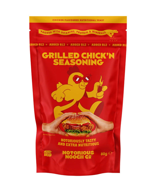 Notorious Nooch B12 Chicken Flavour Yeast Flakes 80g (Pack of 12)