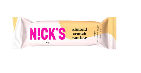 Nick's Nut Bar Almond Crunch 40g (Pack of 12)