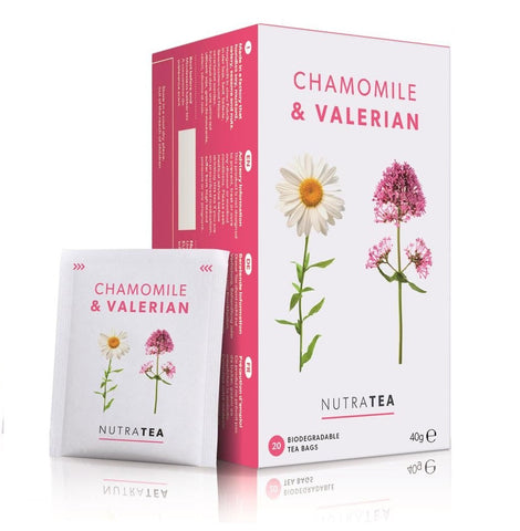 NutraTea Chamomile & Valerian 20 sachet (Pack of 10)