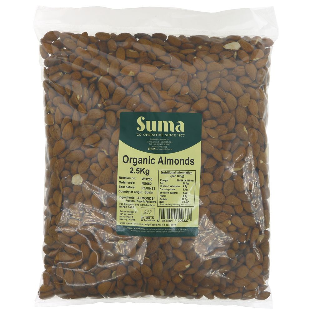 Suma Bagged Down Organic Almonds 2.5 kg