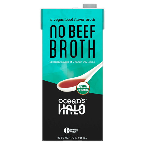 Ocean's Organic Halo No Beef Broth 946ml (Pack of 6)