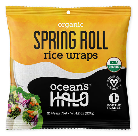 Ocean's Halo Spring Roll Wraps 120g (Pack of 12)