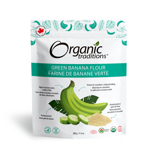 Organic Traditions Green Banana Flour 500g (Pack of 6)