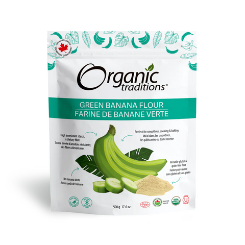 Organic Traditions Green Banana Flour 500g (Pack of 6)