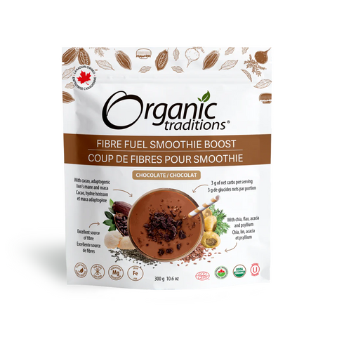 Organic Traditions Fibre Fuel Smoothie Boost Chocolate 300g (Pack of 6)