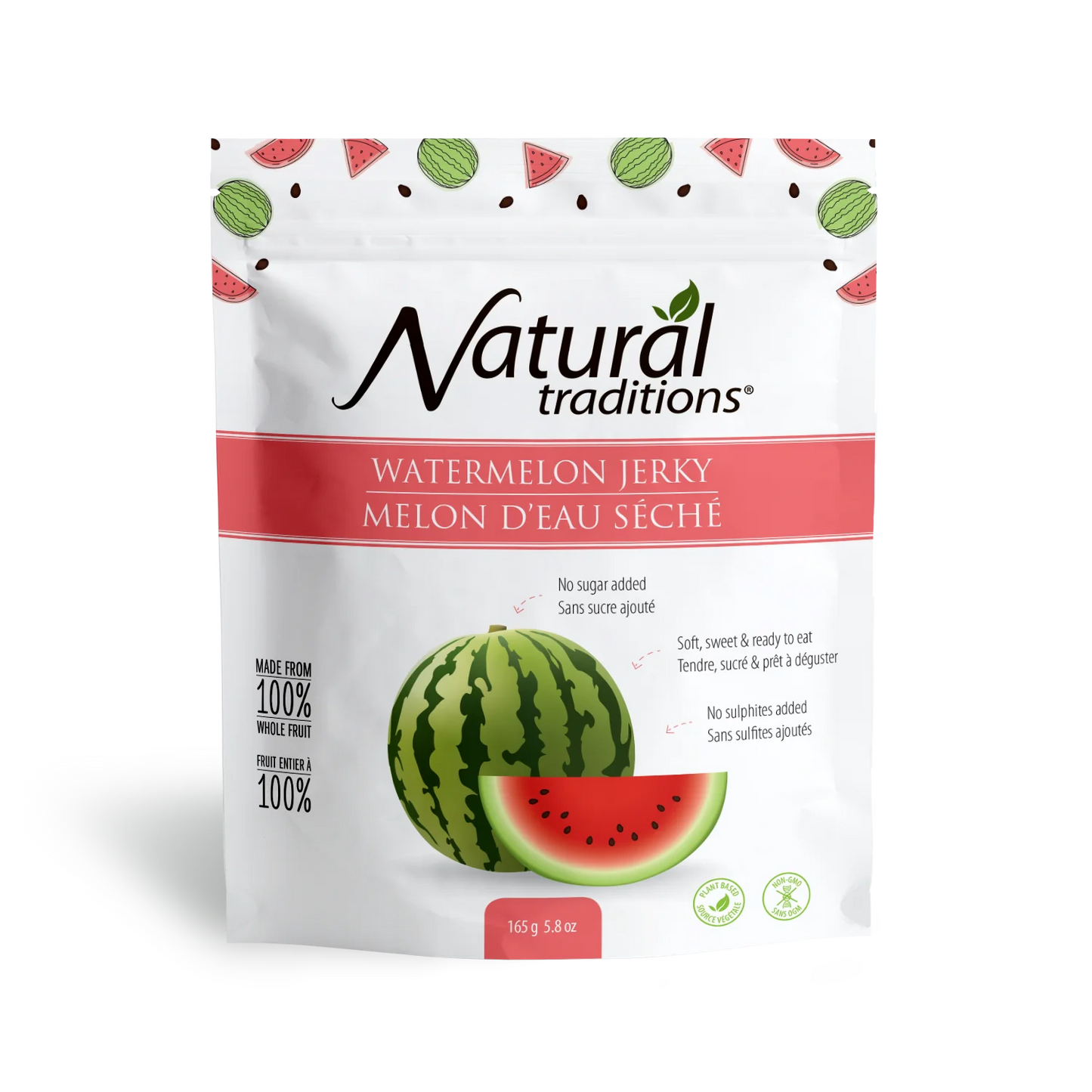 Organic Traditions Watermelon Jerky 165g (Pack of 6)