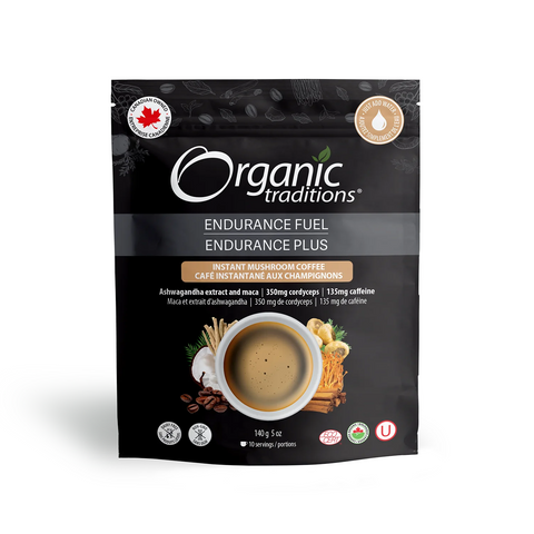Organic Traditions Instant Mushroom Coffee Endurance Fuel 140g (Pack of 6)