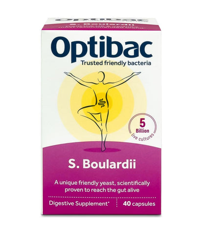 Optibac Probiotics Saccharomyces Boulardii 40 Capsules (Pack of 6)